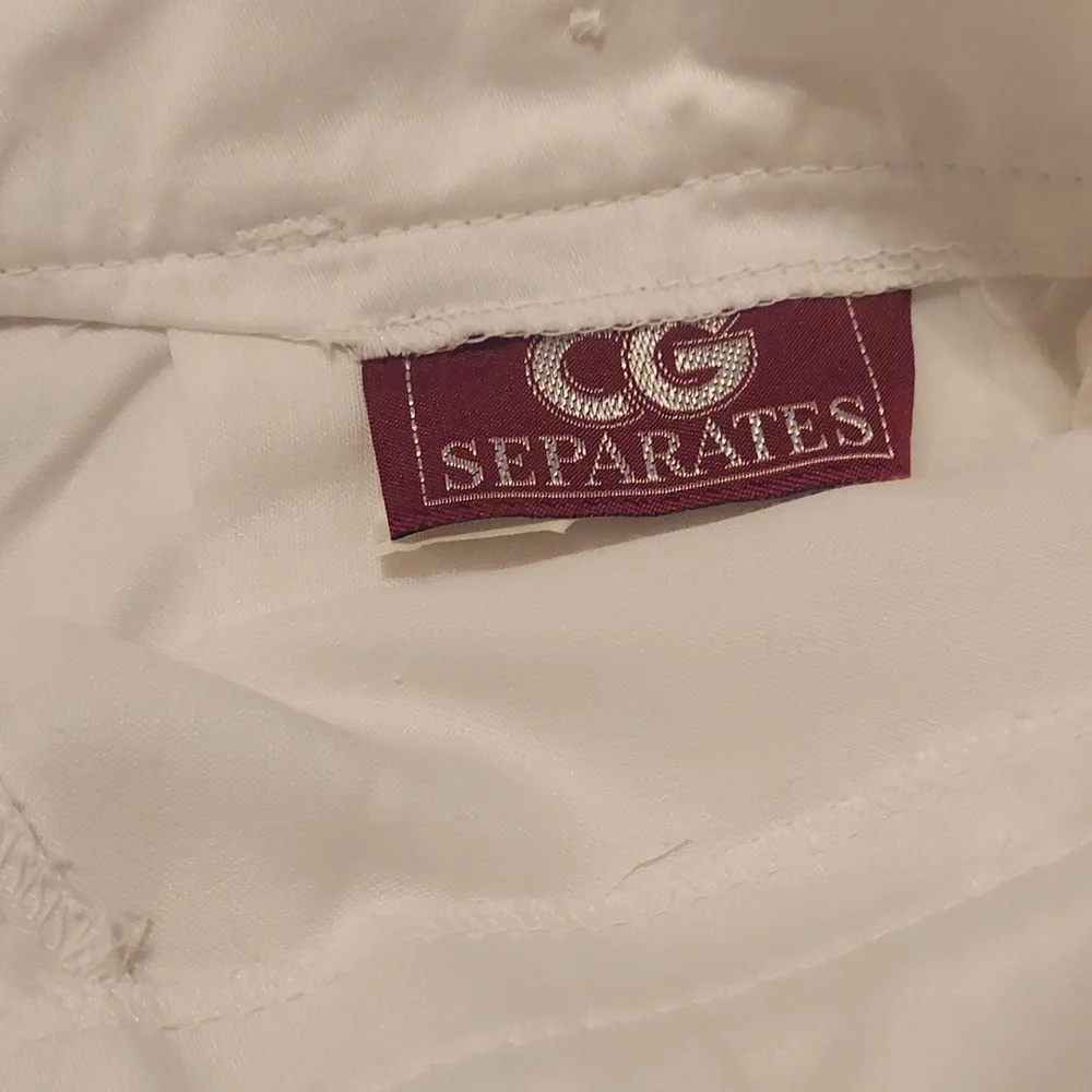 Women's vintage high-waisted white shorts - Picture 4 of 6